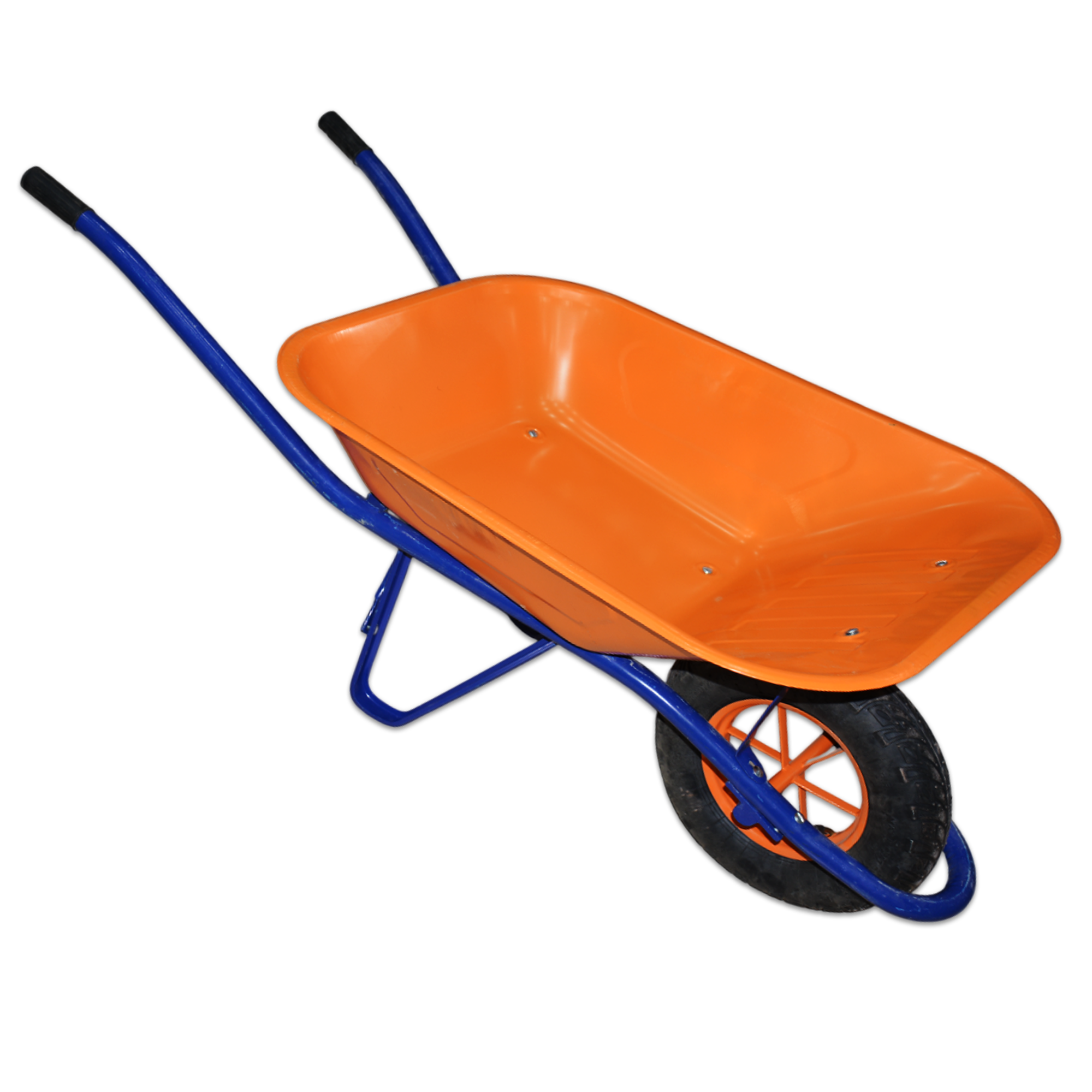 3-Wheel Barrow Orange with Air Tire عربانة برتقالى