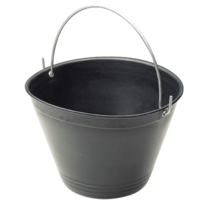 Rubber Bucket Black     سطل اسود