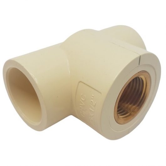CPVC TEE WITH BRASS 3/4″ x 3/4″ x 1/2″