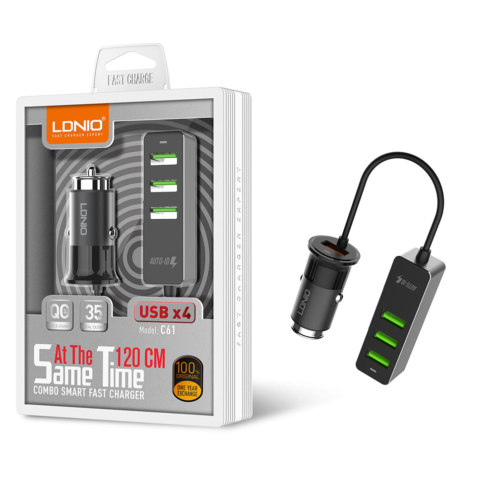 LDNIO Car Charger with 4 USB 3.4A