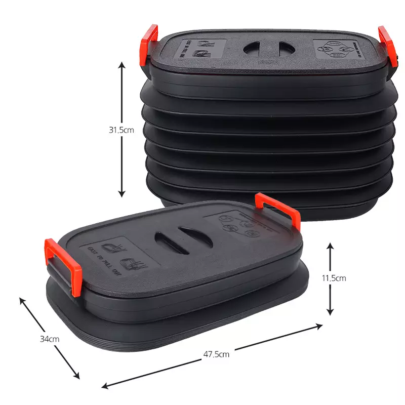 Collapsible Plastic Car Backseat Organizer 37 LTR - Image 3