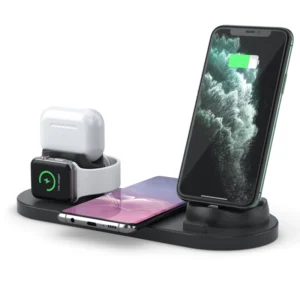 6 in 1 Multi-Function Charging Stand Black