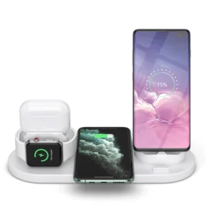 6 in 1 Multi-Function Charging Stand White