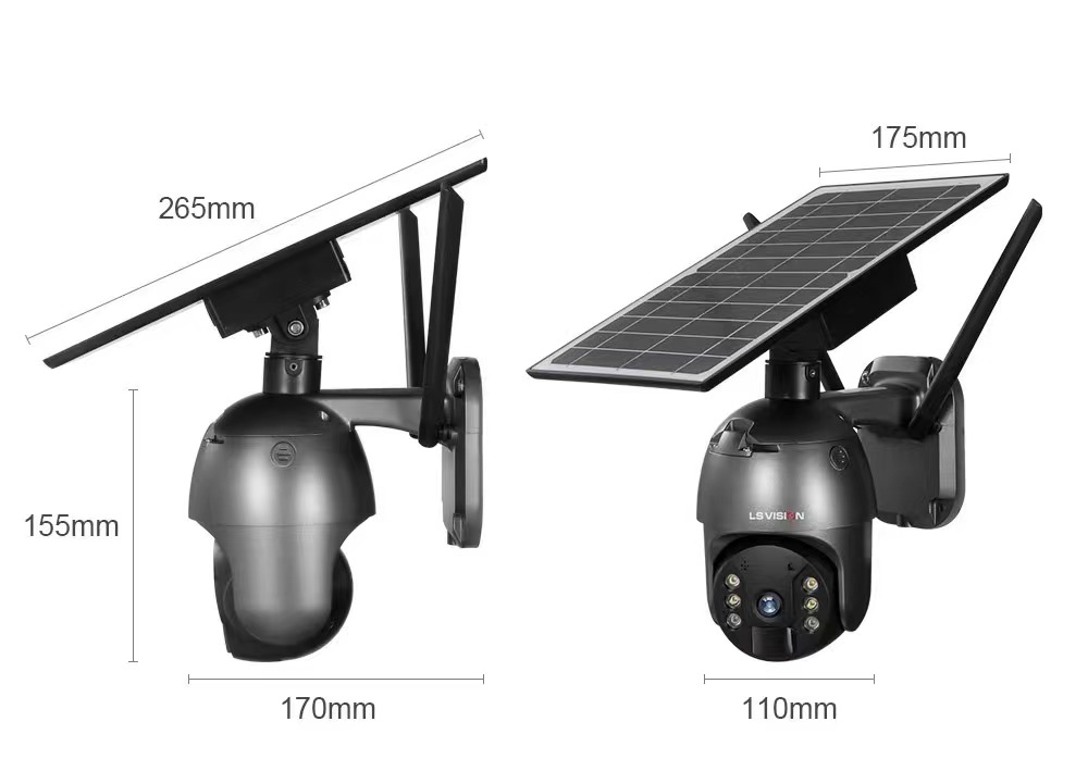 HI-TEX 5MP Solar light Outdoor Smart 4G Camera, with Night Vision – Black - Image 19