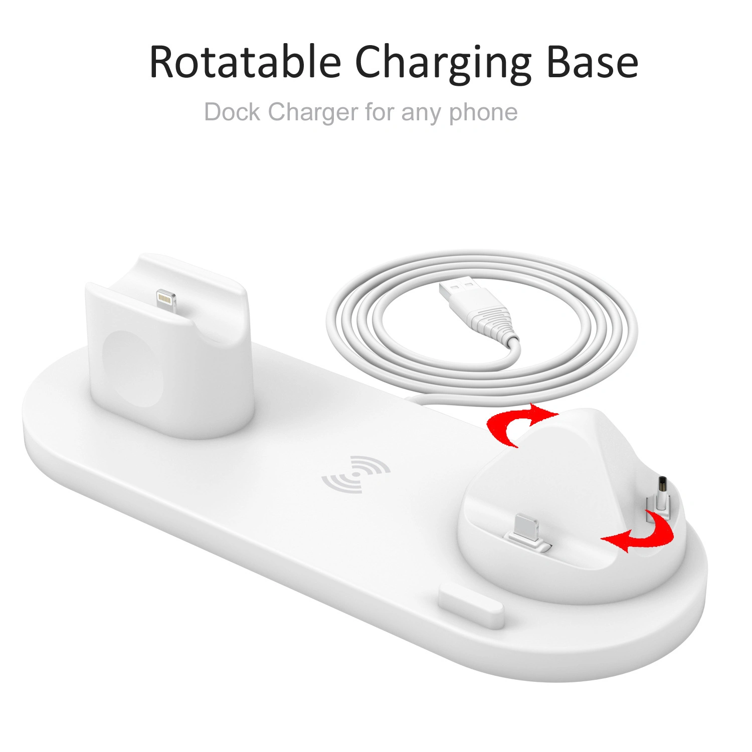 6 in 1 Multi-Function Charging Stand White - Image 6