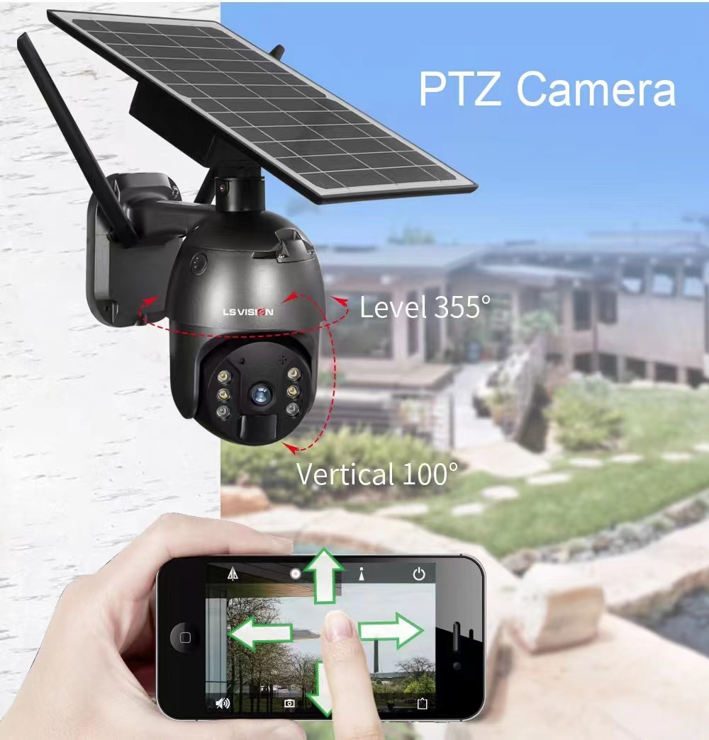 HI-TEX 5MP Solar light Outdoor Smart 4G Camera, with Night Vision – Black - Image 21