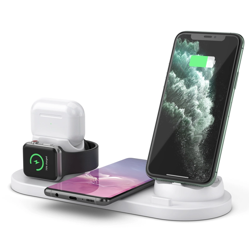 6 in 1 Multi-Function Charging Stand White