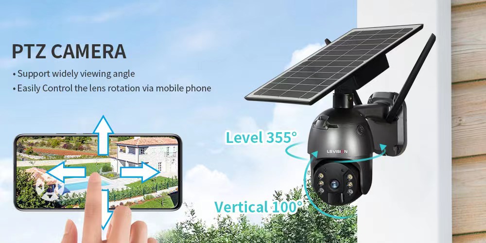 HI-TEX 5MP Solar light Outdoor Smart 4G Camera, with Night Vision – Black - Image 7