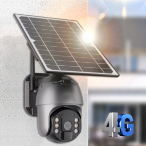 HI-TEX 5MP Solar light Outdoor Smart 4G Camera, with Night Vision – Black