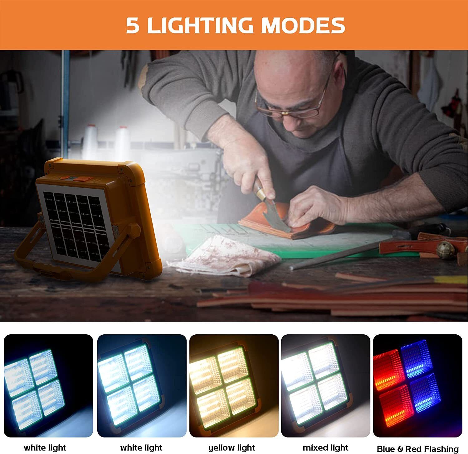 Solar Led Light Yellow Col. Frame Big - Image 5