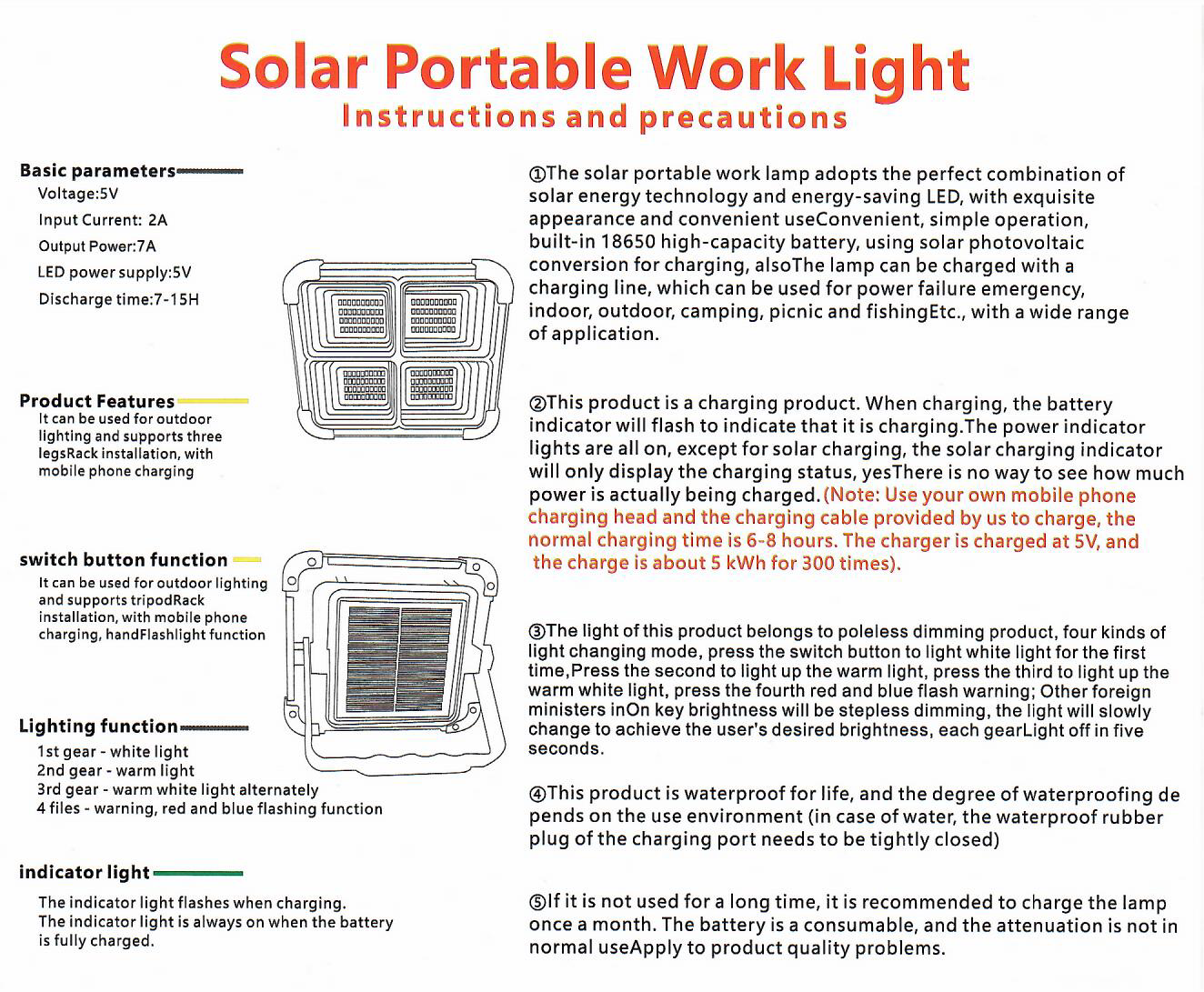 Solar Led Light Yellow Col. Frame Big - Image 12