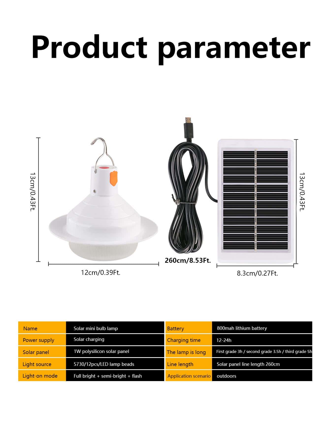 Solar Charging UFO Light Orange - Image 2