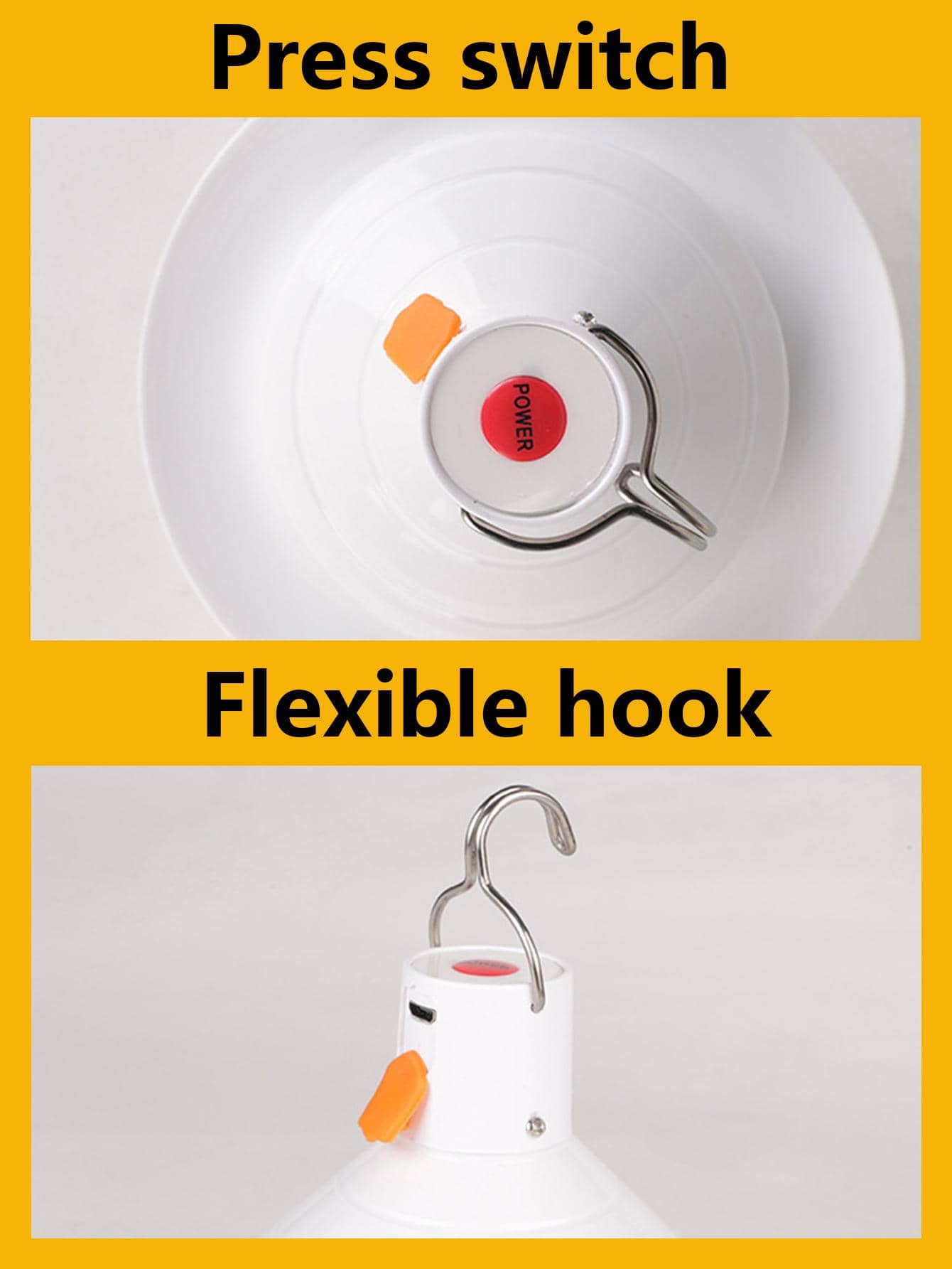 Solar Charging UFO Light Orange - Image 3