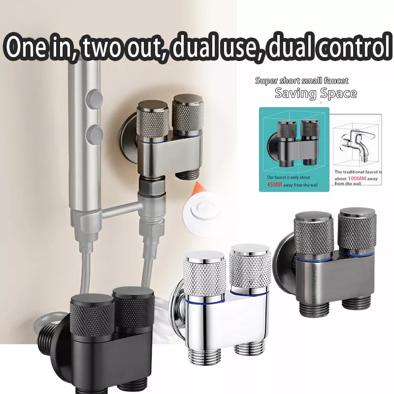 Angle Valve Classic Black Dual Way - Image 5