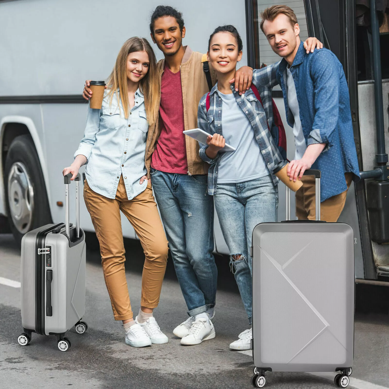 Suitcase Grey 3pcs Set - Image 8