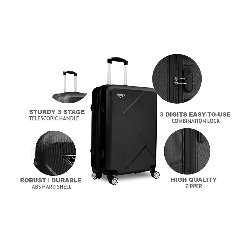 Suitcase Black 3pcs Set - Image 2