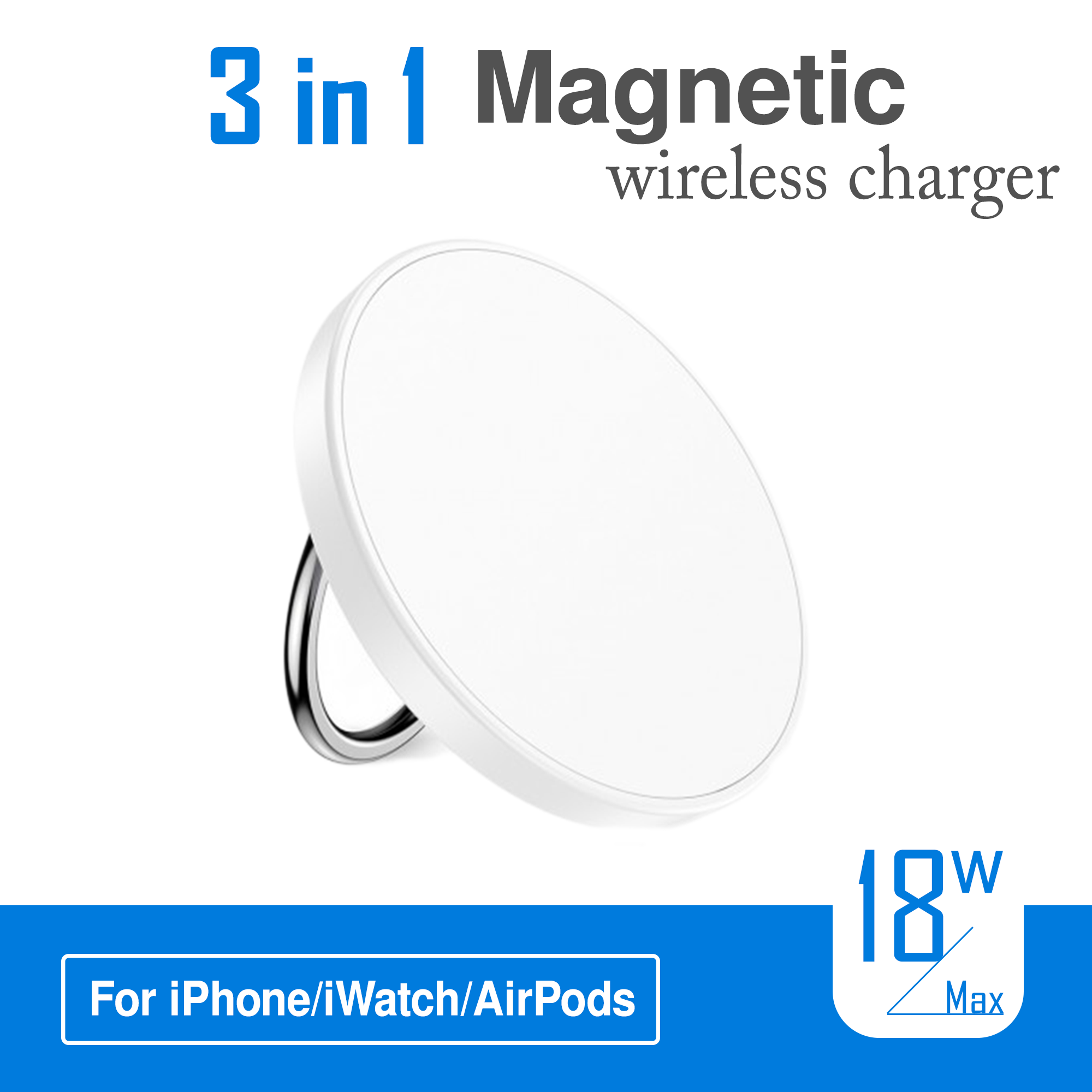 3 IN 1 Magnetic Wireless Charger 15W