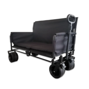 Folding Wagon With Chair Black