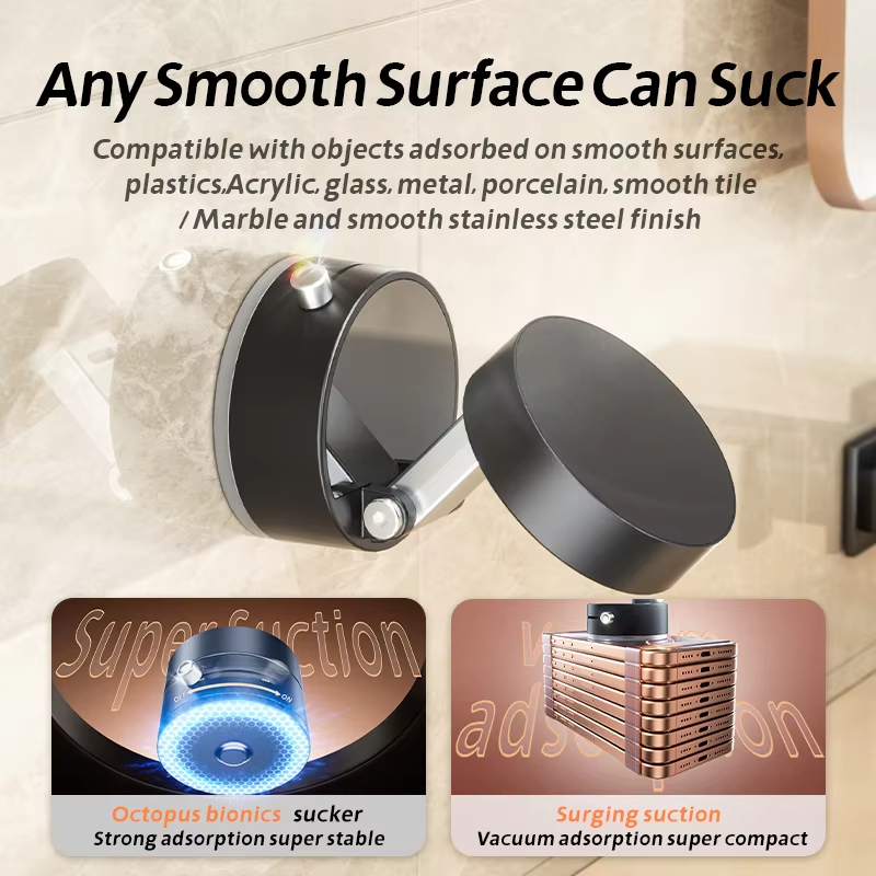 Phone Holder Vacuum Stand Type Black - Image 8