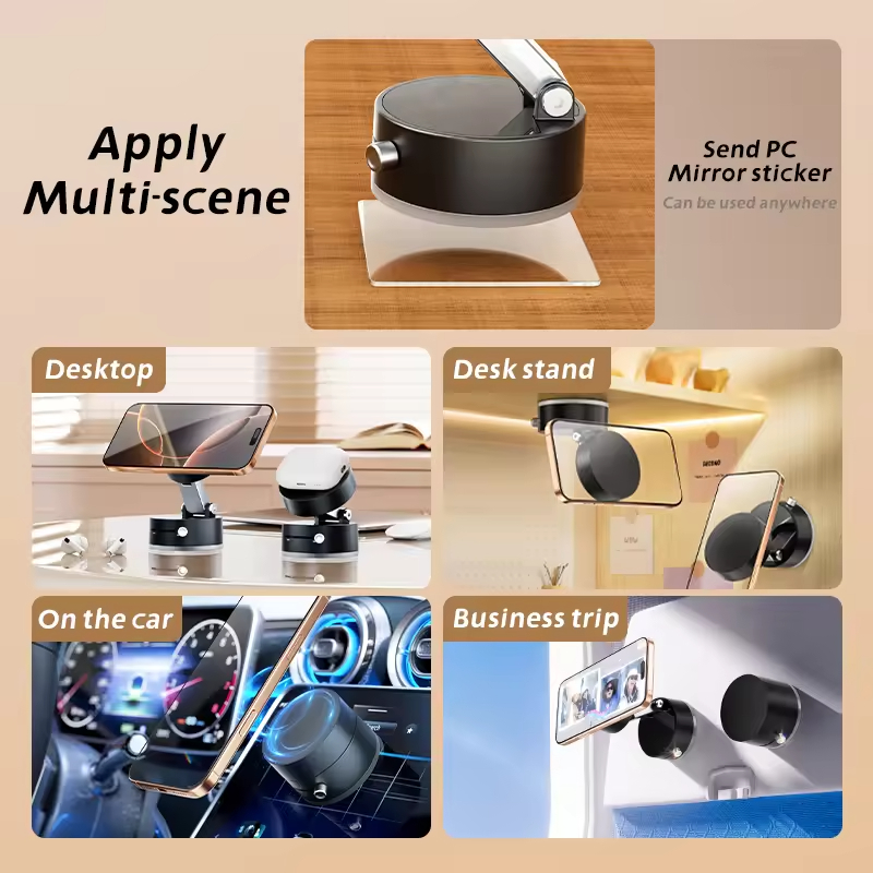 Phone Holder Vacuum Stand Type Black - Image 12
