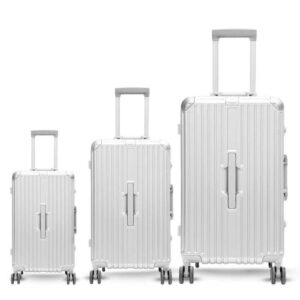 Suitcase Aluminum Frame White  [ 51-61-71 CM ]