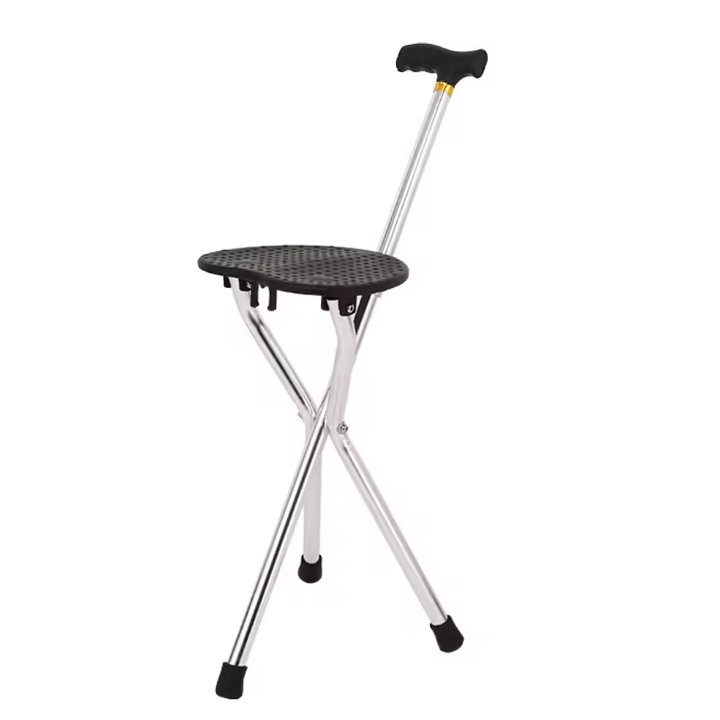 Folding Walking Stick/Seat Black - Image 2