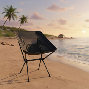 Folding Beach Chair Black [ 40 ]