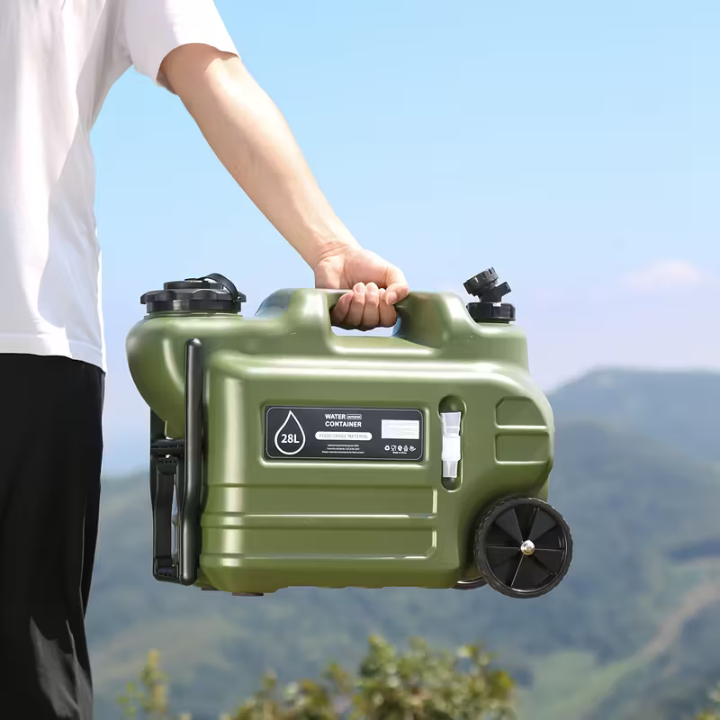 28L Large Capacity Collapsible Water Storage Bucket with Wheels & Pull Handle - Image 10