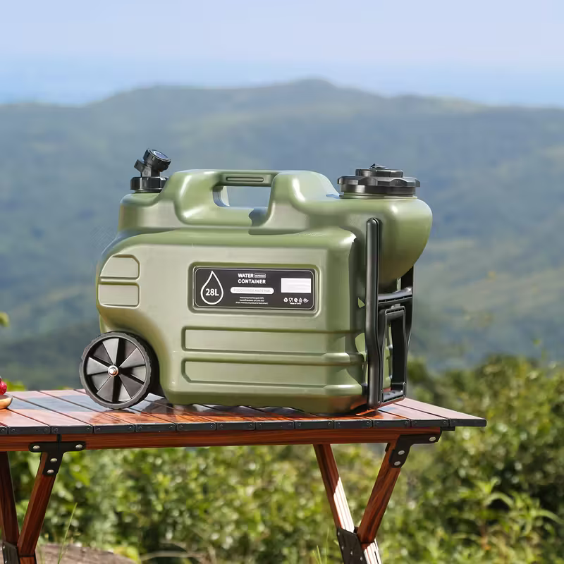 28L Large Capacity Collapsible Water Storage Bucket with Wheels & Pull Handle - Image 7