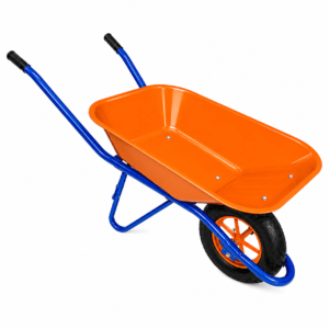 Wheel Barrow Orange with Air Tire   عربانة برتقالى