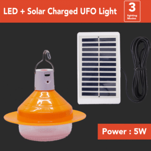 Solar Charging UFO Light Orange