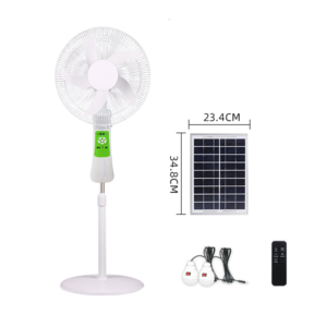 Solar Fan White 16"