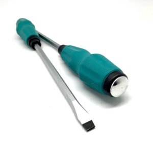Hammering Screw Driver Green Handle