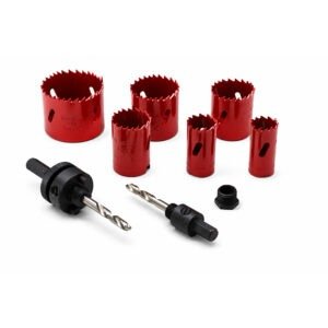 Hole Saw Set Metal Red (9pcs)