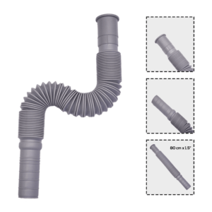 Drain Pipe Extension Hose Grey [ 80 CM x 1.5" ]