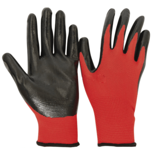 Nitrile Coated Glove Black Red