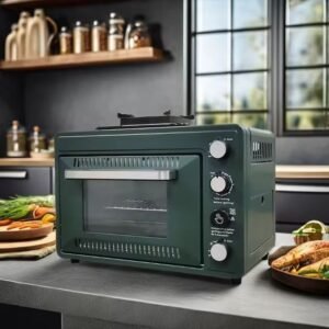 2 IN 1 Portable Gas Stove With Oven Green [ 25-L ]