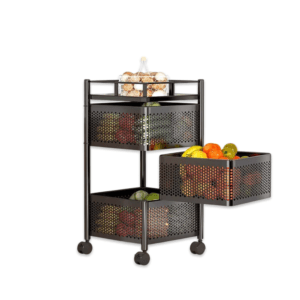Rack Square Black 3-Layer