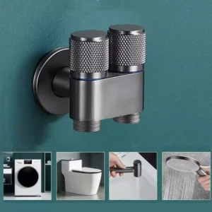 Angle Valve Classic Black Dual Way